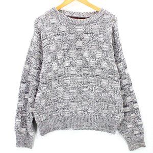 Vintage Cambridge Classics Knit Sweater Mens Gray Pullover Long Sleeve Size M